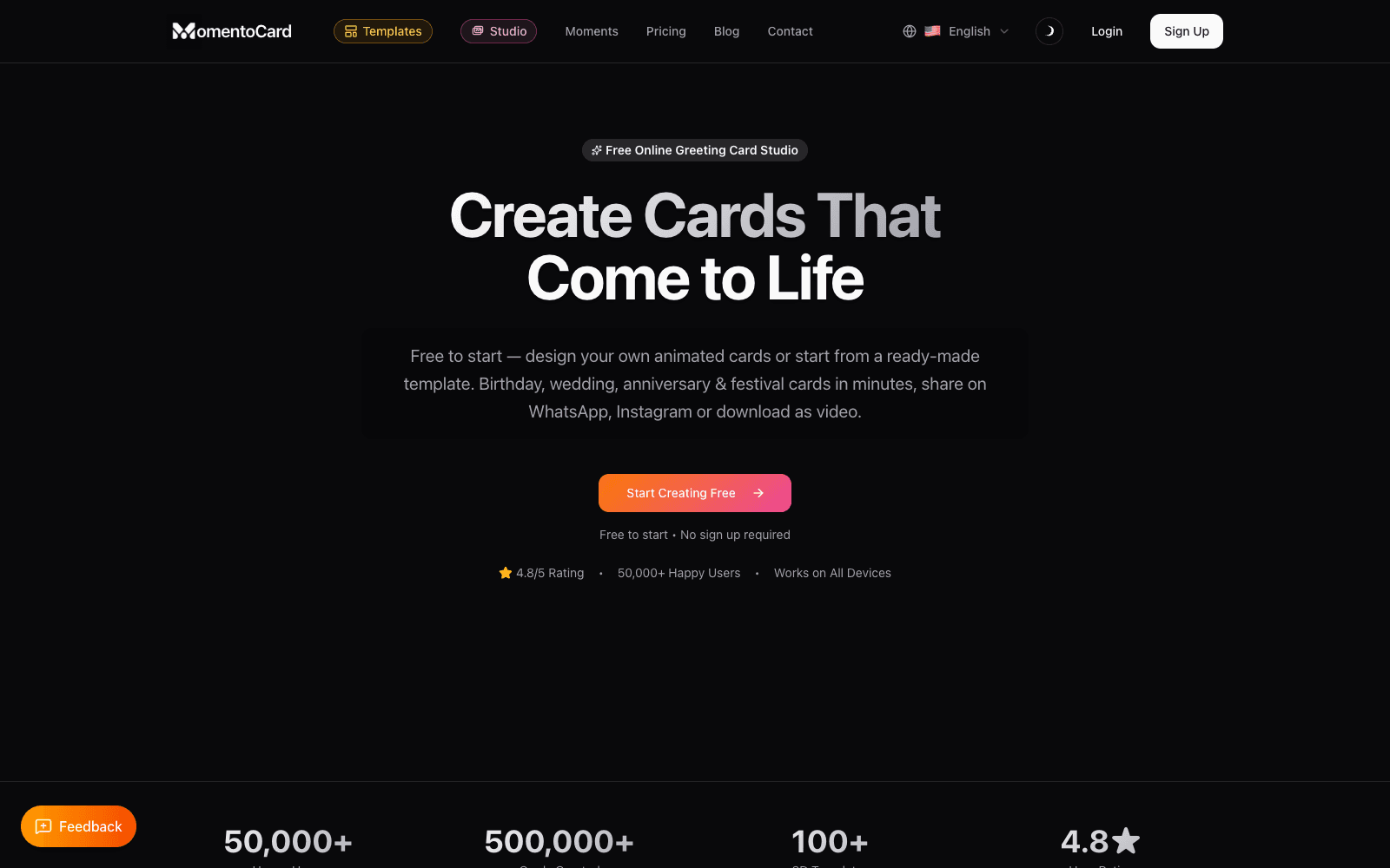 MomentoCard - 3D Greeting Card Maker